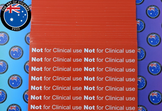 Bulk Custom Printed Contour Cut Die-Cut Not for Medical Use Vinyl Business Sticker Sheet