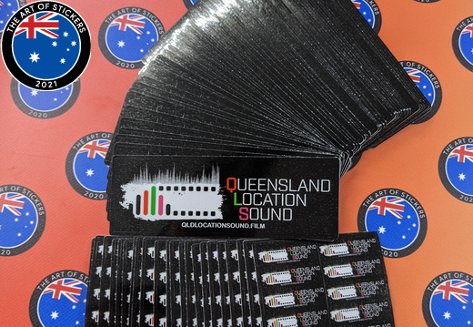 Bulk Custom Printed Contour Cut Die-Cut Queensland Location Sound Vinyl Business Logo Sticker Sheets