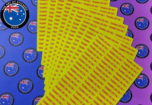 Bulk Custom Printed Contour Cut Die-Cut Training Use Only Vinyl Business Sticker Sheets