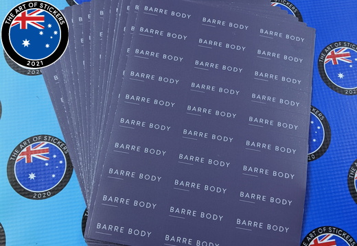 Bulk Custom Printed Contour Cut Die-Cut Barre Body Vinyl Business Logo Sticker Sheets