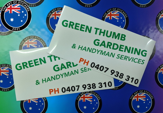 Custom Printed Green Thumb Gardening Business Car Magnets