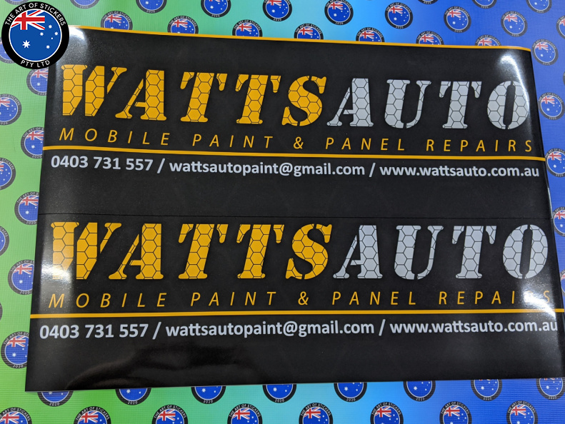 Custom Printed Watts Auto Business Logo Vehicle Magnets