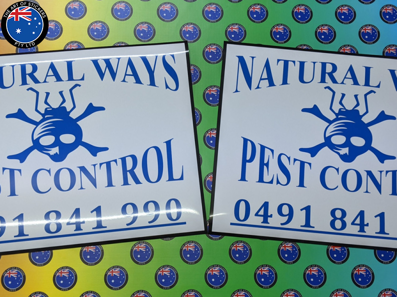 Custom Printed Natural Ways Pest Control Business Vehicle Magnets