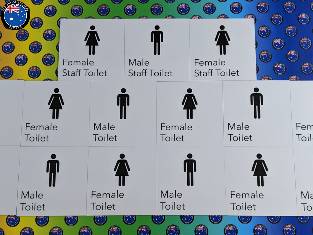 Custom Printed ACM Gendered Toilet Business Signage
