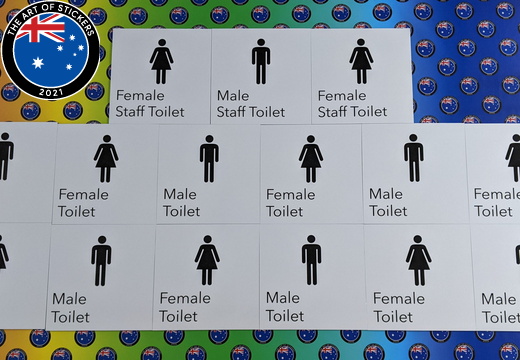 Custom Printed ACM Gendered Toilet Business Signage