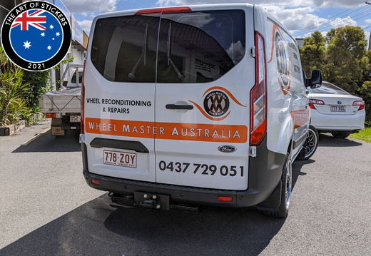 Custom Printed Contour Cut Wheel Master Australia Business Vehicle Signage Rear