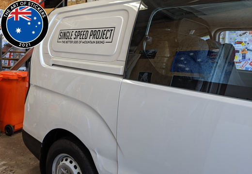 200828-Custom Vinyl Cut Single Speed Project Business Logo Vehicle Signage Application Side Panel