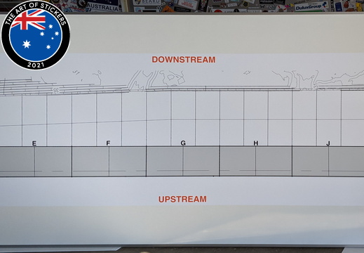 Custom Printed Dry Erase Laminated Industrial Map Business Whiteboard