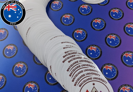 Bulk Custom Printed Contour Cut Die-Cut Macquarie University Geoscience Society Vinyl Business Logo Stickers