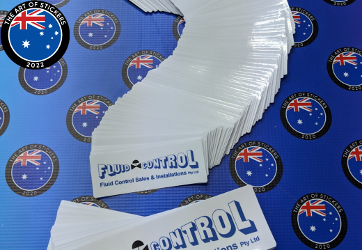 Bulk Custom Printed Contour Cut Die-Cut Fluid Control Vinyl Business Logo Stickers