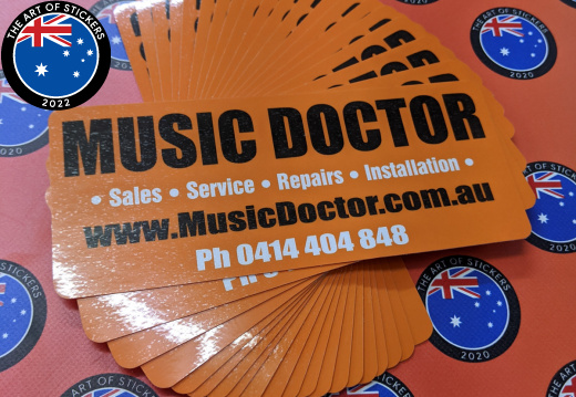 Bulk Custom Printed Contour Cut Die-Cut Music Doctor Vinyl Business Stickers