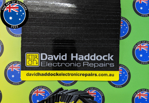 Bulk Custom Printed Contour Cut Die-Cut David Hadd0ck Electronic Repairs Vinyl Business Logo Stickers