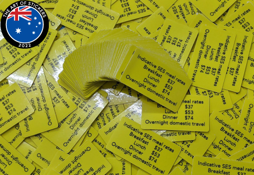 Bulk Custom Printed Contour Cut Die-Cut Meal Rate Cost Vinyl Business Label Stickers