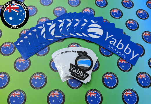 Bulk Custom Printed Contour Cut Die-Cut Yabby Sensors Vinyl Business Logo Stickers