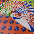 Bulk Custom Printed Contour Cut Die-Cut RK Racing Chain and Sprockets Vinyl Business Stickers