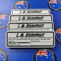 Bulk Custom Printed Contour Cut Die-Cut L.B. Powerods Vinyl Business Stickers