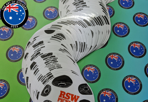 Bulk Custom Printed Contour Cut Die-Cut RSW Pickled Shiits Vinyl Business Stickers