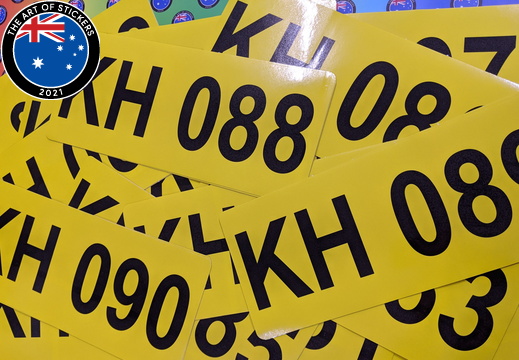 Bulk Custom Printed Contour Cut Die-Cut Vinyl Business Call Sign Stickers
