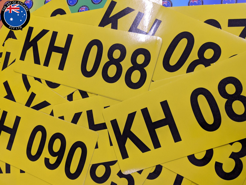 Bulk Custom Printed Contour Cut Die-Cut Vinyl Business Call Sign Stickers