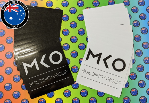 Bulk Custom Printed Contour Cut Die-Cut Vinyl MKO Building Group Business Stickers