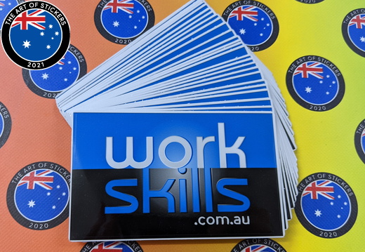 Bulk Custom Printed Contour Cut Die-Cut Work Skills Vinyl Business Logo Stickers