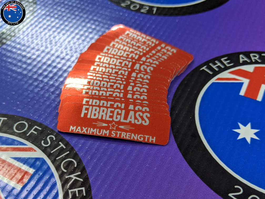 Bulk Custom Printed Chrome Contour Cut Die-Cut Fibreglass Maximum Strength Vinyl Business Stickers