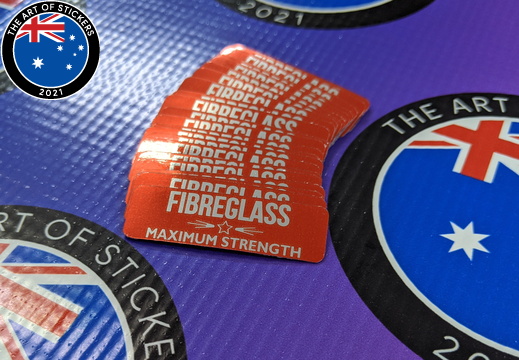 Bulk Custom Printed Chrome Contour Cut Die-Cut Fibreglass Maximum Strength Vinyl Business Stickers