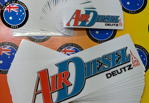 Bulk Custom Printed Contour Cut Die-Cut Air Diesel Deutz Vinyl Business Logo Stickers