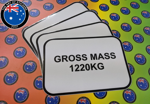 Custom Printed Contour Cut Die-Cut Gross Mass 1220kg Vinyl Business Stickers