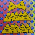 Custom Printed Contour Cut Die-Cut Oil Fuel LTR Vinyl Business Stickers
