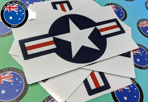Custom Printed Contour Cut Die-Cut Us Airforce insignia Vinyl Business Stickers