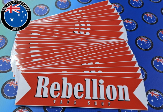 Bulk Custom Printed Contour Cut Die-Cut Rebellion Vape Shop Vinyl Business Stickers