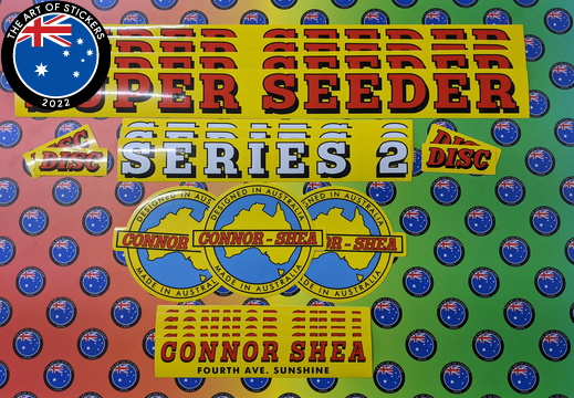  Custom Printed Contour Cut Die-Cut Connor Shea Super Seeder Vinyl Business Decal Kit