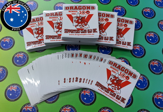 Bulk Custom Printed Contour Cut Die-Cut Dragons Supporters Club Vinyl Business Logo Stickers