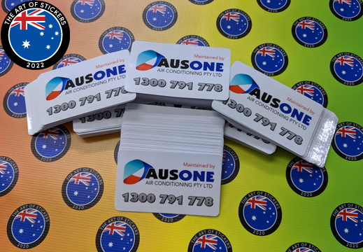 Bulk Custom Printed Contour Cut Die-Cut AusOne Vinyl Business Logo Stickers