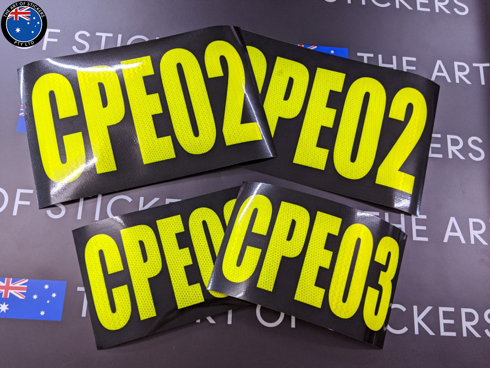 Custom Printed Reflective Call Sign Vinyl Business Stickers