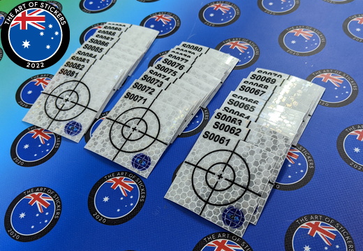 Bulk Custom Printed Contour Cut Die-Cut Surveyors Targets Reflective Vinyl Business Stickers