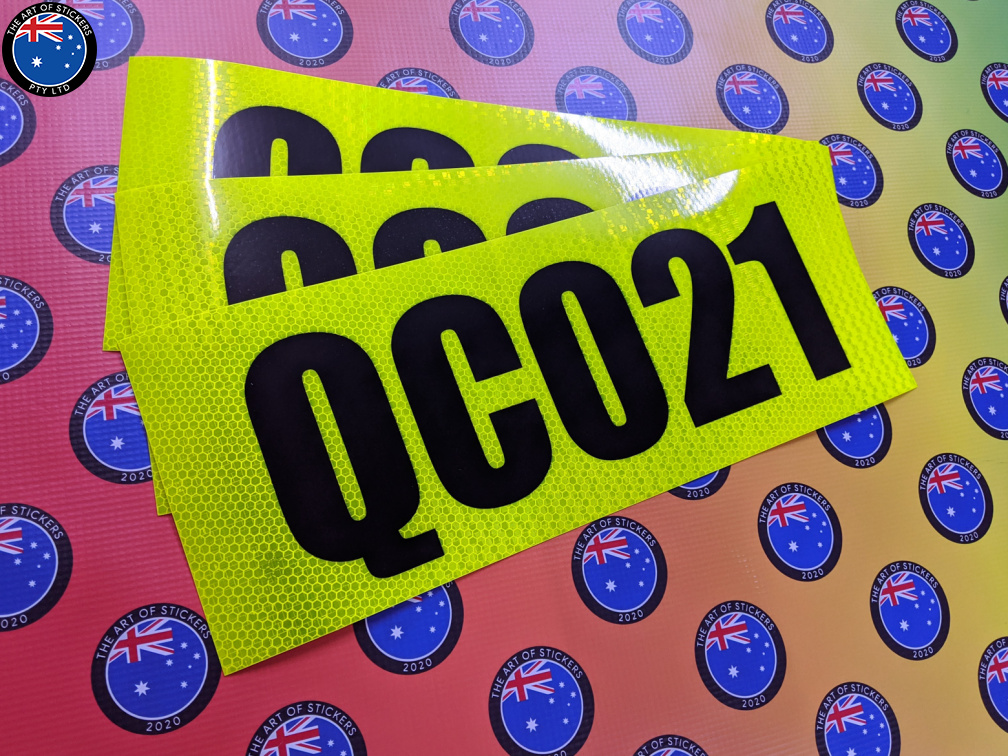 Custom Printed Hand Cut Reflective Vinyl Business Call Sign Stickers
