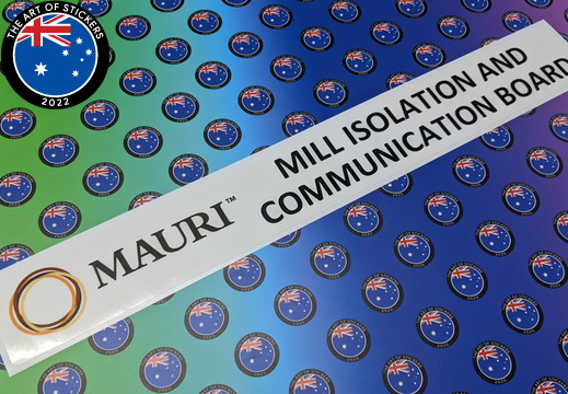 Custom Printed Contour Cut Mauri Mill Isolation Communication Board Vinyl Business Stickers