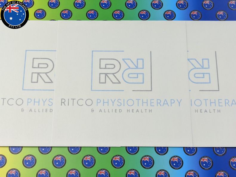 Custom Printed Contour Cut Ritco Physiotherapy Vinyl Business Logo Stickers