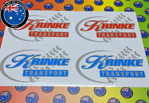 Custom Printed Contour Cut Crinke Transport Vinyl Business Logo Stickers