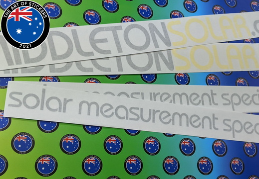 Custom Printed Contour Cut Lettering Middleton Solar Vinyl Business Logo Stickers