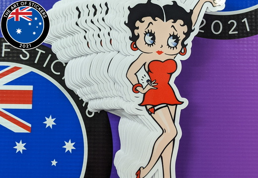 Bulk Custom Printed Contour Cut Die-Cut Betty Boop Vinyl Stickers