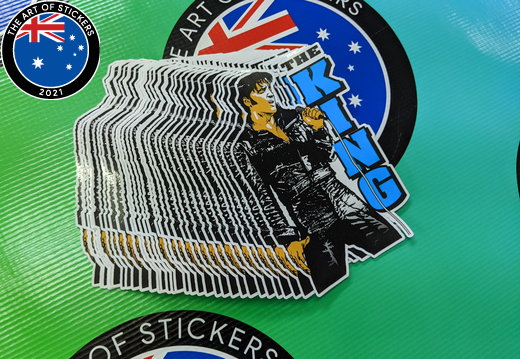 Bulk Custom Printed Contour Cut Die-Cut Elvis the King Vinyl Stickers