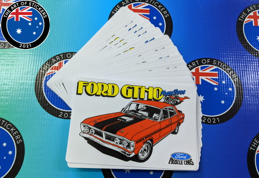 Bulk Custom Printed Contour Cut Die-Cut Ford GTHO Vinyl Business Logo Stickers