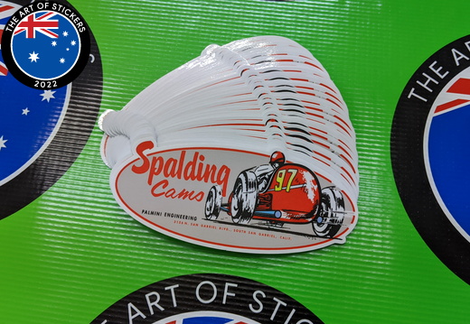 Bulk Custom Printed Contour Cut Die-Cut Spalding Cams Vinyl Business Logo Stickers