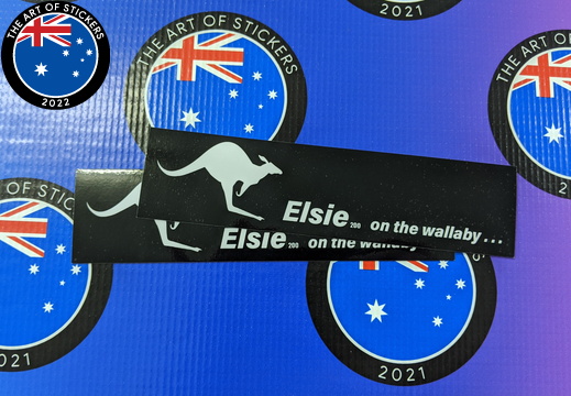 Custom Printed Contour Cut Die-Cut Elsie 200 Vinyl Business Stickers