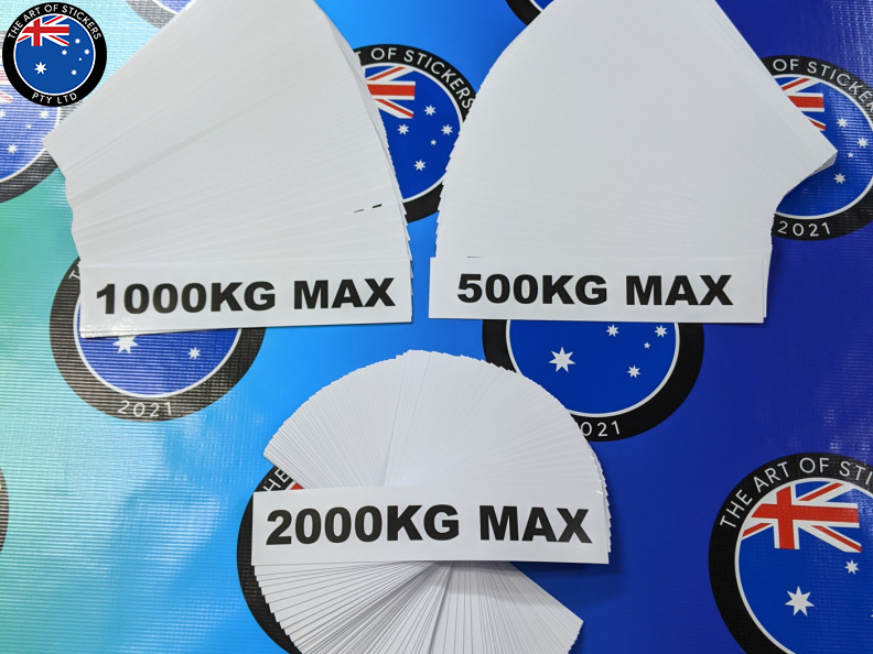 Bulk Custom Printed Contour Cut Die-Cut Maximum Weight Vinyl Business Safety Stickers