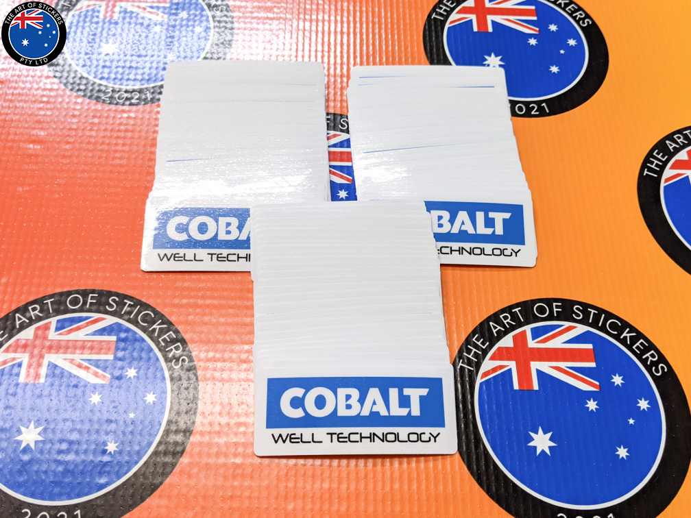 Bulk Custom Printed Contour Cut Die-Cut Cobalt Well Technology Vinyl Business Logo Stickers