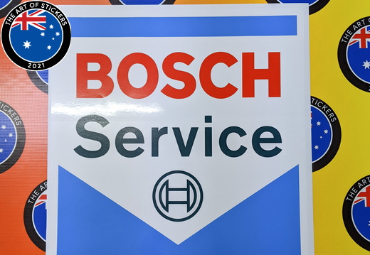 Custom Printed Contour Cut Bosch Service Vinyl Business Logo Sticker